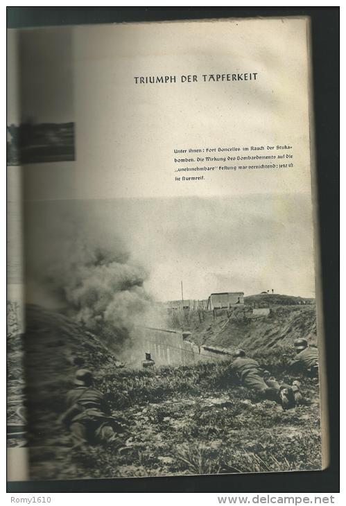 LIVRE.Bilddokumente des Feldzugs im Westen. Documents Campagne à l'Ouest. Guerre 1939/45.Côte Belge, Malmedy... 11 scans