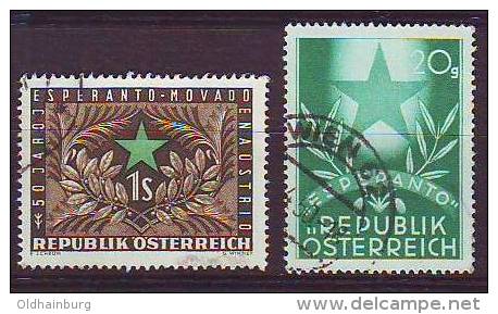 1201l: Österreich 1948- 1954, Esperanto 2 Ausgaben - Esperanto