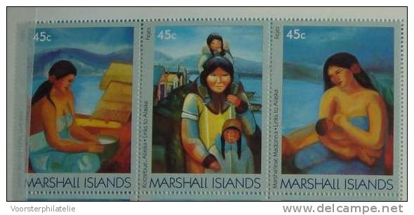 MARSHALL ISLANDS 1989 MI 209-11 CONNECTION TO ALASKA VERY FINE MNH - Marshall Islands