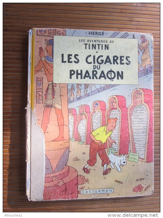 1947 Les Cigares Du Pharaon(ou Aventures De Tintin,reporter Orient) 4é Album Bande Dessinée Originale Hergé Casterman - Tintin