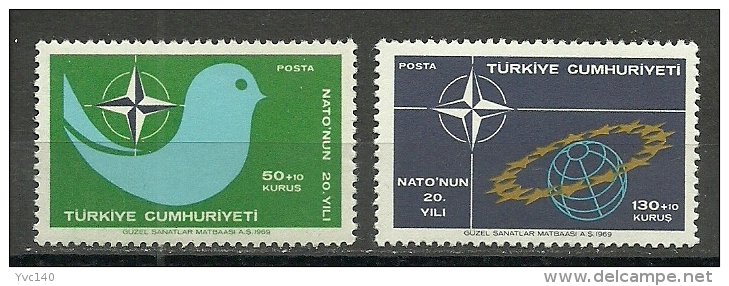 Turkey: 1969 20th Anniv. Of NATO (Complete Set) - OTAN