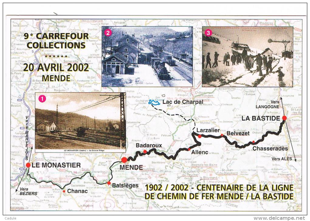 MENDE -1902-2002 CENTENAIRE DE LA LIGNE DE CHEMIN DE FER MENDE/LABASTIDE - Mende