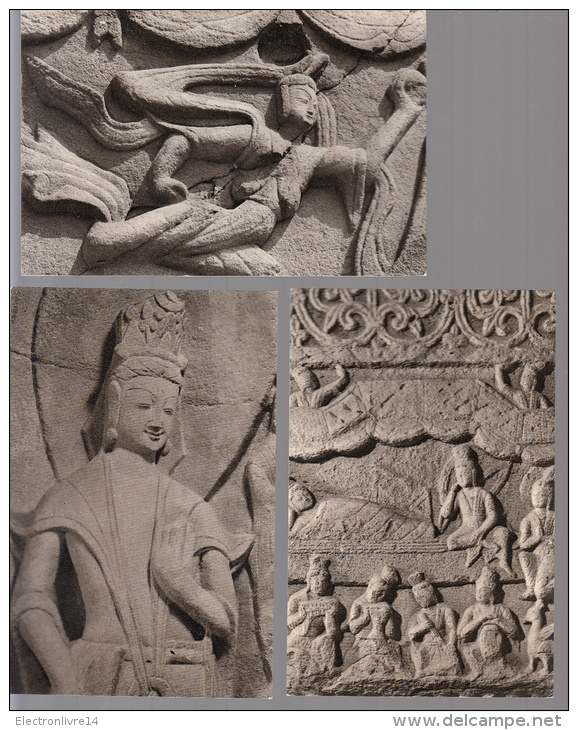 Lot De 34  Cartes Postales Dans Pochette The Yunkang Caves - Bouddhisme