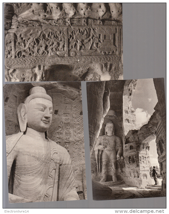 Lot De 34  Cartes Postales Dans Pochette The Yunkang Caves - Buddhism