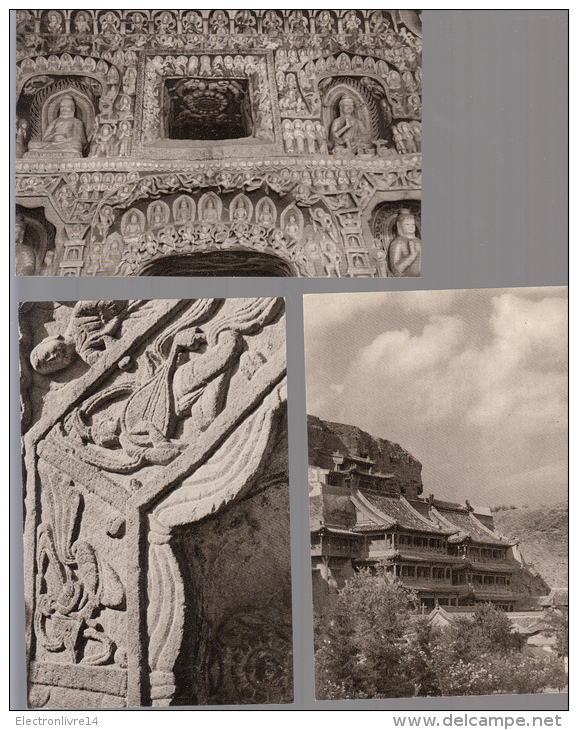 lot de 34  cartes postales dans pochette the yunkang caves