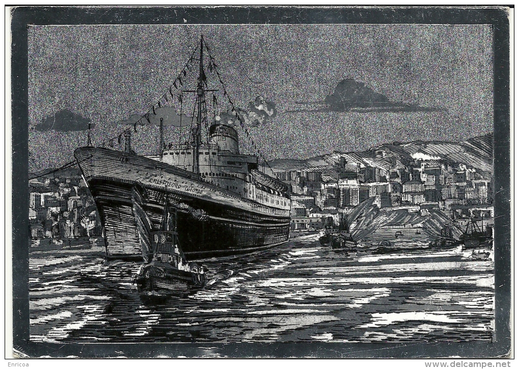 Genova , La Cristoforo Colombo  In Partenza - Dampfer