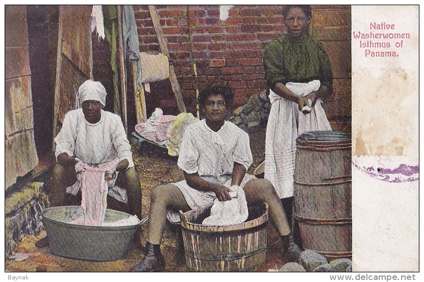 PAN6  --  NATIVE  WASHERWOMEN ISTHMUS OF PANAMA  --  LAVANDAIE - Panama