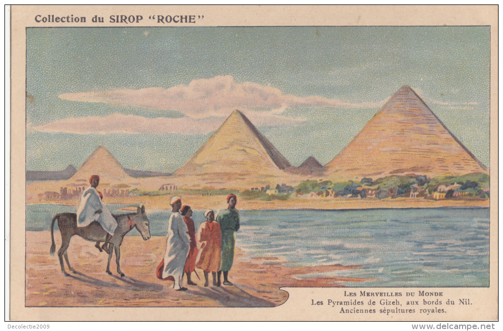 BF2434 Litho Egypt Gizeh Piramids Advertising Du Sirop Roche 2 Scans - Gizeh