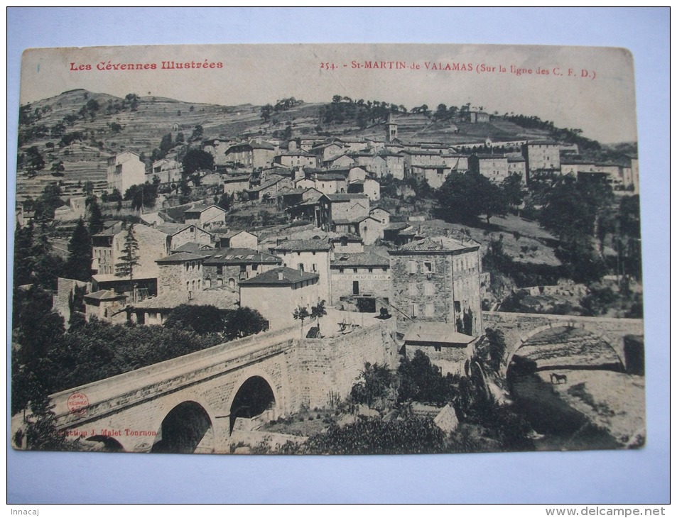 Ma Réf: 69-20-22.            SAINT-MARTIN-DE-VALAMAS     Sur La Ligne Des C. F. D. - Saint Martin De Valamas