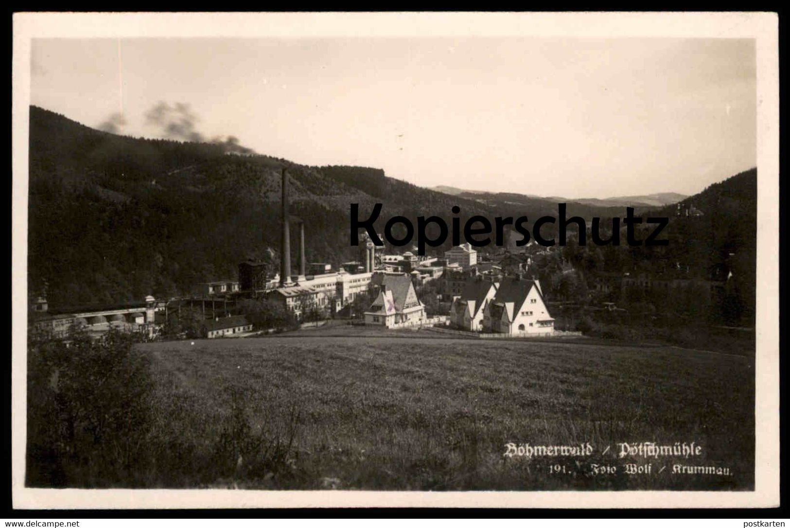 ALTE POSTKARTE BÖHMERWALD PÖTSCHMÜHLE WETTERN VETRNI FOTO WOLF, KRUMMAU Böhmen Ceska Lipa Sudeten Boehmen Sudetengau Cpa - Sudeten