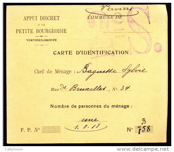 Verviers, 1918 - Appui Discret à La Petite Bourgeoisie. - Collections
