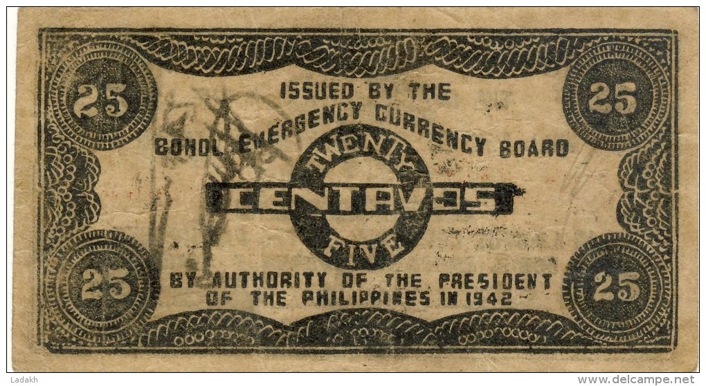 BILLET # PHILIPPINES # 1942 # 25 CENTAVOS # COMMONWEALTH  # PICK132 # CIRCULE # - Philippines