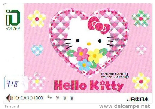 Carte Prépayée  Japon * HELLO KITTY * CAT * CHAT * Katze (718) PREPAID CARD JAPAN * KARTE * TRAIN * JR * IO - Stripverhalen