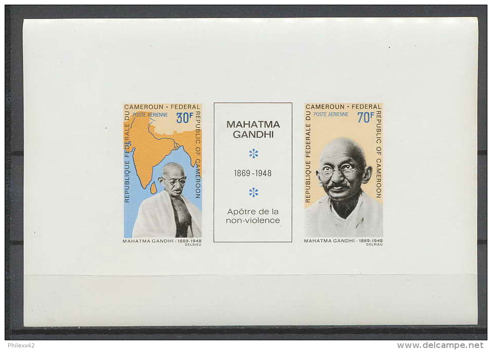 057b - Bloc Gommé **  CAMEROUN  Gandhi  NON DENTELE - Kamerun (1960-...)