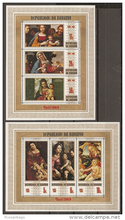 PINTURA - BURUNDI 1969 - Yvert #H34/35 - MNH ** - Religión