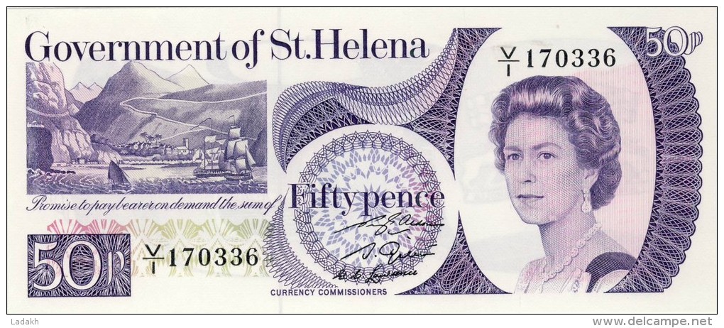 BILLET # SAINTE HELENE  # 1979 # CINQUANTE PENCES # PICK 5 # NEUF # - Isla Santa Helena