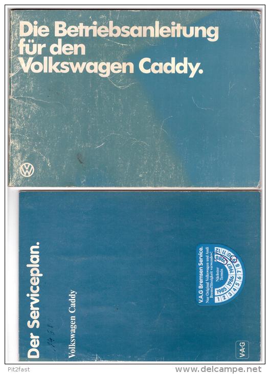 Betriebsanleitung , Handbuch - VW Caddy 1982 , Komplette Mappe Mit Serviceplan Und VAG Service !!! - Cars