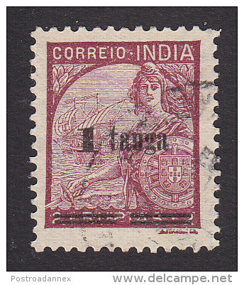 Portuguese India, Scott #456, Used, Portugal And Vasco Da Gama´s Flagship Surcharged, Issued 1941 - Portuguese India