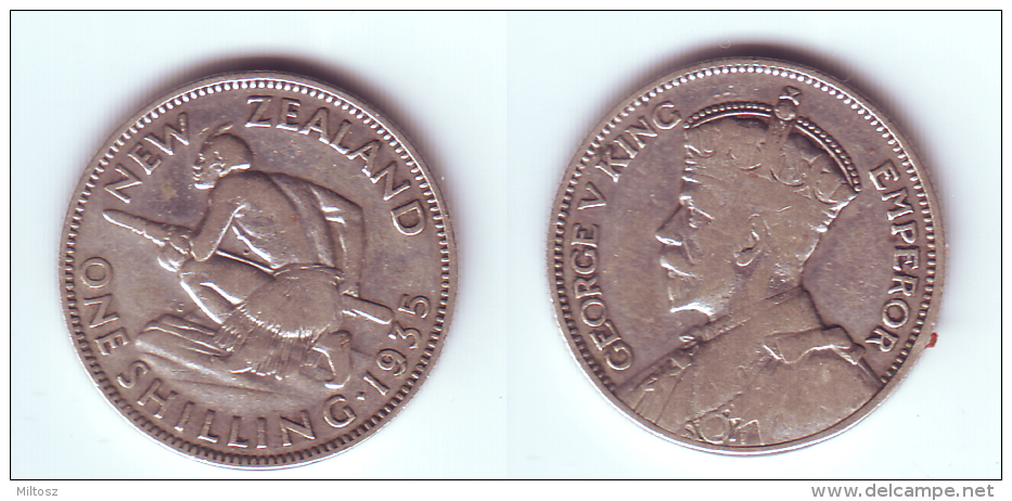 New Zealand 1 Shilling 1935 - Nueva Zelanda