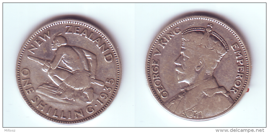 New Zealand 1 Shilling 1935 - Nieuw-Zeeland