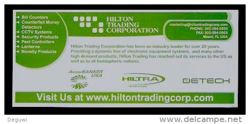 Test Note "HILTON Trading-ACCU BANKER" Testnote,  1 Mill. Dollars, RRRRR, UNC, Sehr Alt!! - Autres & Non Classés