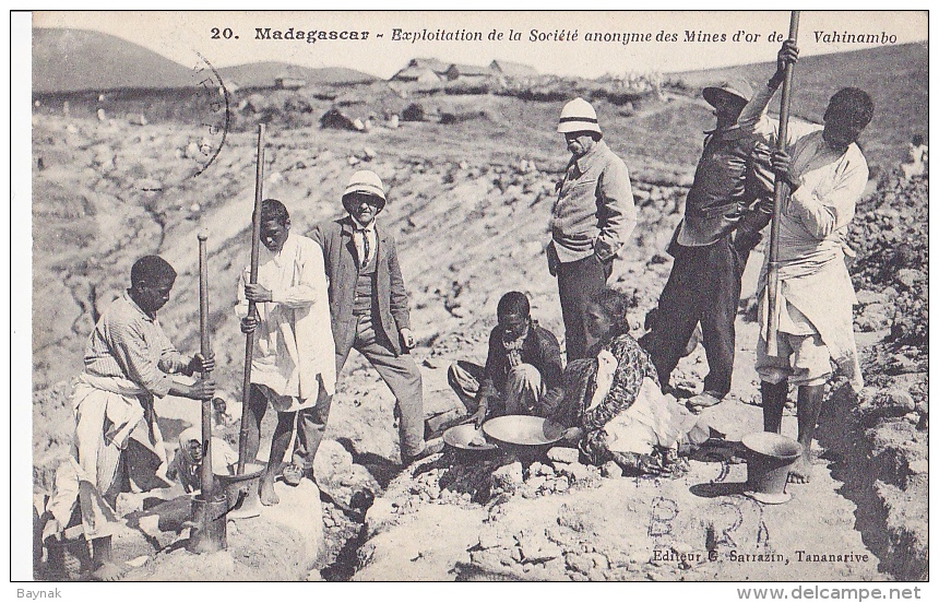 MADA1  --  MADAGASCAR  --  EXPLOITATION DE LA SOCIETE ANONYME DES MINES D OR DE VAHINAMBO  --  1911 - Madagascar