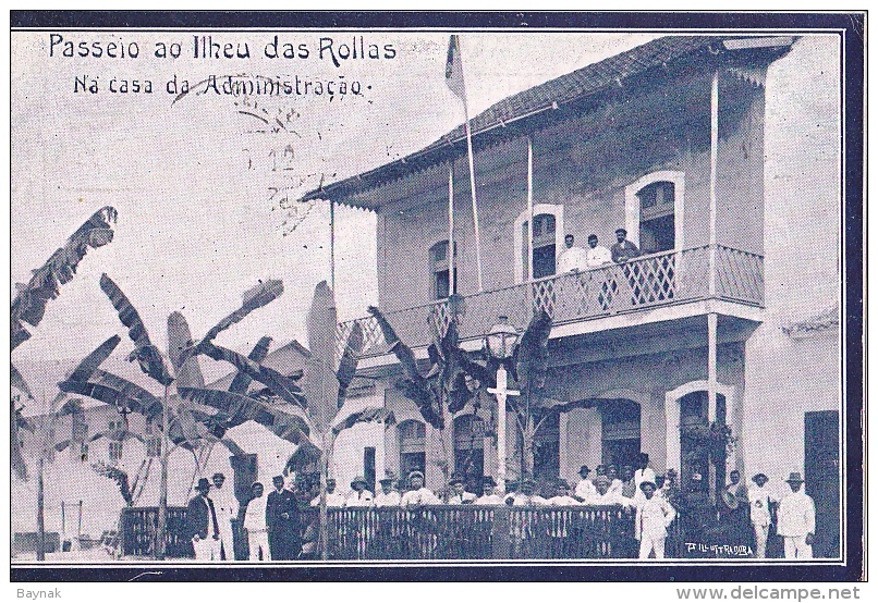 STP3  --  PASSEIO AO LIHEU DAS ROLLAS  --  NA CASA DA ADMINISTRACAO  --  1912 - São Tomé Und Príncipe
