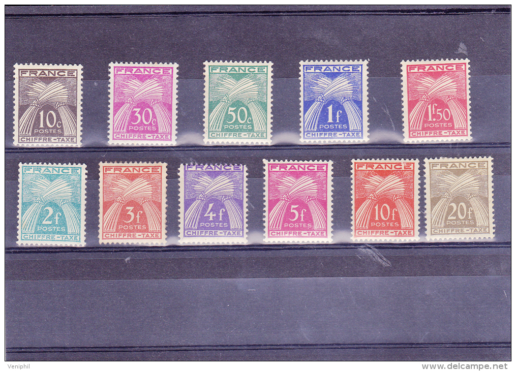 TIMBRES TAXES N° 67 A 77 NEUF X COTE  15,30 € - 1859-1959 Neufs