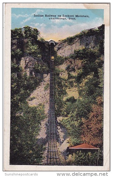 Incline Railway Up Lookout Mountain Chattanooga Tennessee 1920 - Chattanooga