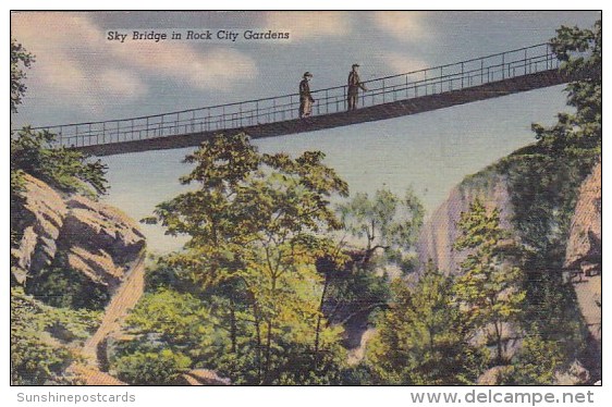 Sky Bridge In Rock City Gardens Chattanooga Tennessee 1988 - Chattanooga