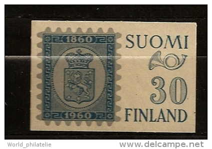 Finlande Finland 1960 N° 492 ** Philatelie, Exposition, Centenaire Du Timbre, Timbre Sur Timbre, Blason, Croix, Lion - Unused Stamps