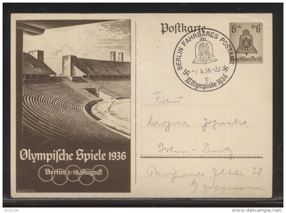 GERMANY 1936 THIRD REICH OLYMPICS PC WITH SPECIAL CANCELLATION (c) - Summer 1936: Berlin