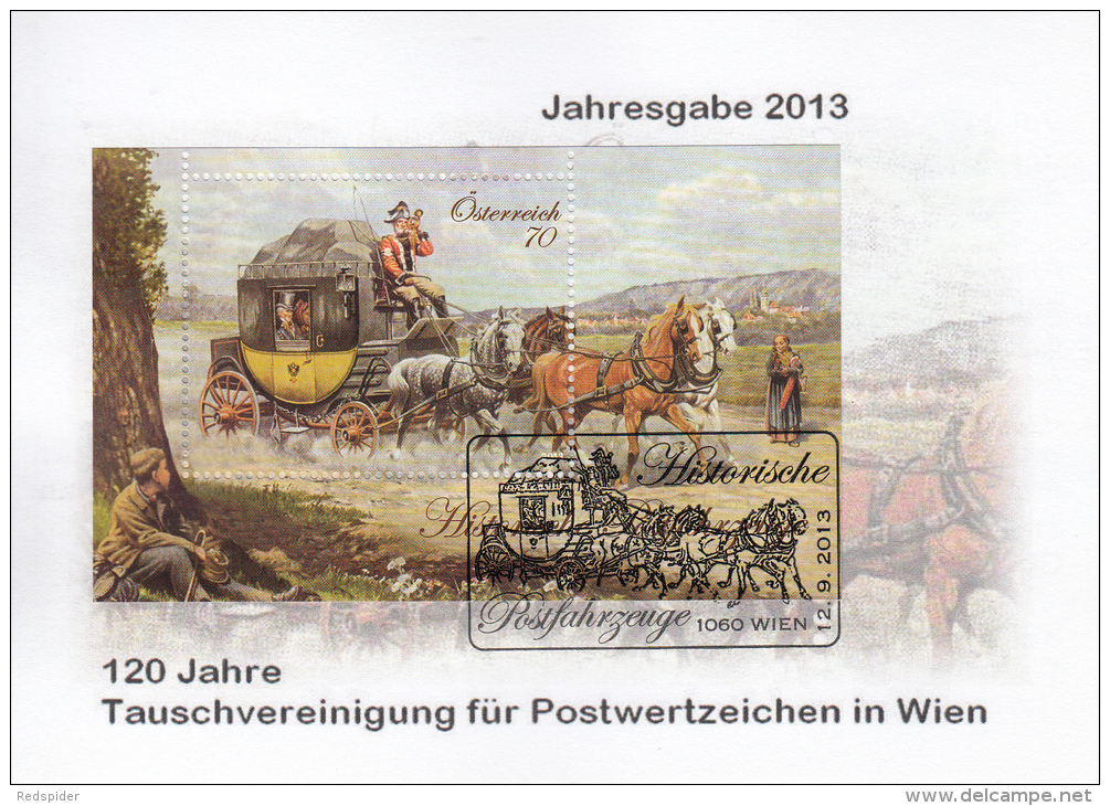 Historische Postfahrzeuge, 2013, Special Cancellation !! - Blocchi & Fogli
