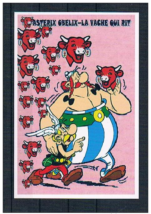 "La Vache Qui Rit" Carte Postale Astrix Obelix - Bandes Dessinées