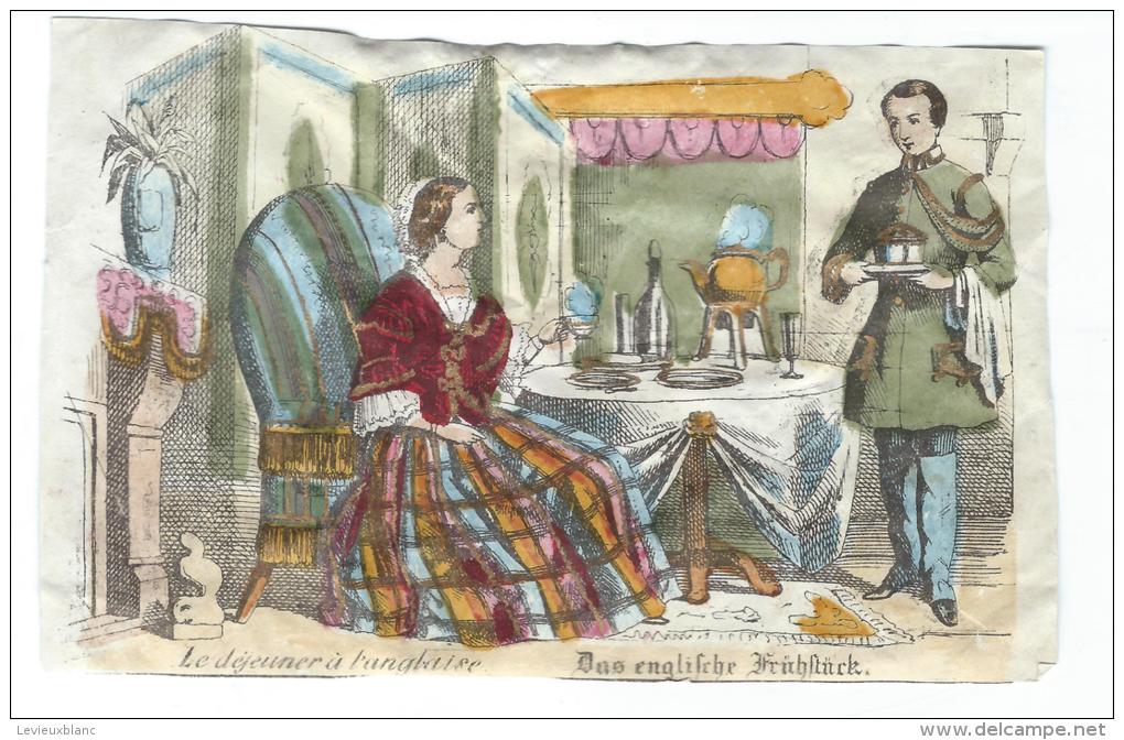 Imagerie Epinal / Pellerin ? /Bilingue Franco Allemande/Le Déjeuner à L'Anglaise/Vers 1850-1870     IM530 - Autres & Non Classés