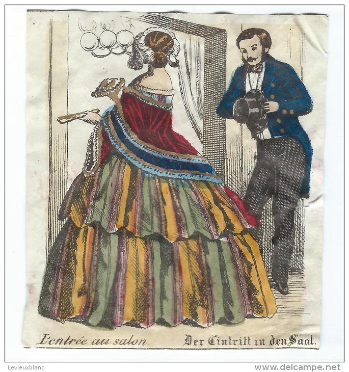 Imagerie Epinal / Pellerin ? /Bilingue Franco Allemande/L´entrée Au Salon /Vers 1850-1870     IM534 - Autres & Non Classés