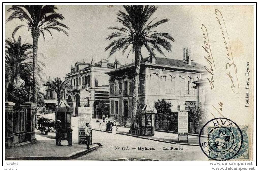 83- HYERES-Carte Précurseur Dos Non Divisé-La Poste-animée - Hyeres