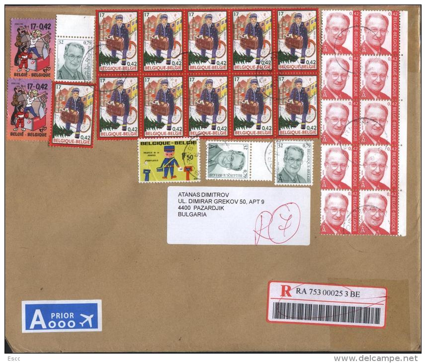 Mailed Cover (letter)  With Stamps From Belgium  To Bulgaria - Lettres & Documents