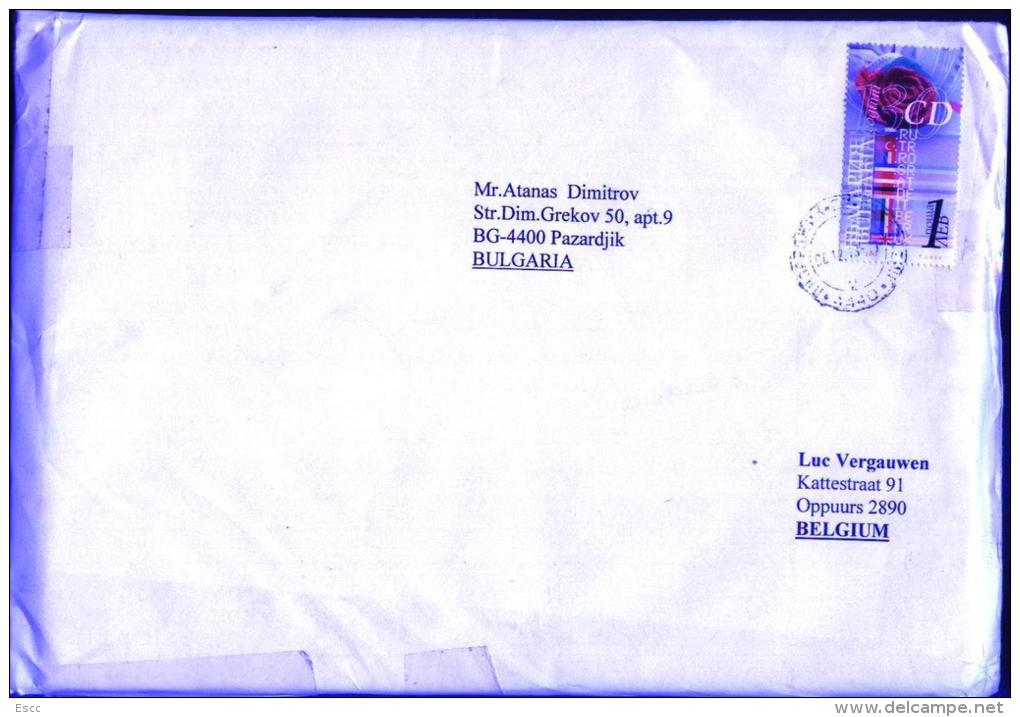 Mailed Cover (letter) With Stamp  Flags 2009  From   Bulgaria To Belgium - Storia Postale