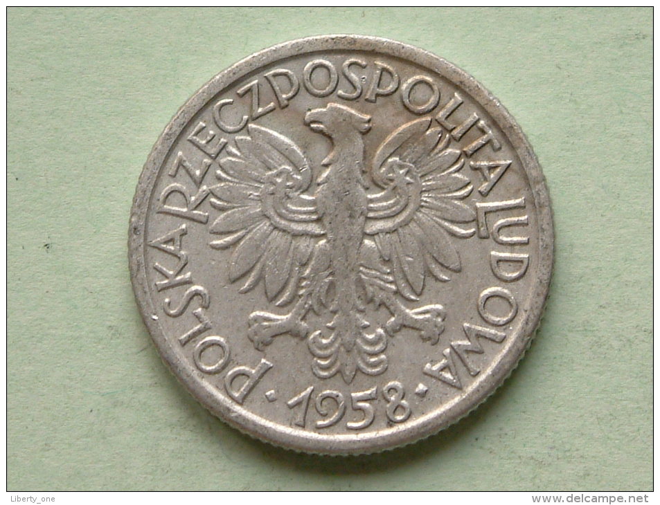 1958 - 2 ZLOTE / Y# 46 ( Uncleaned - For Grade, Please See Photo ) ! - Polen