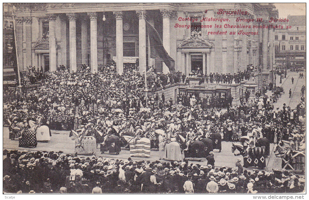 Bruxelles. - Cortège Historique;   Bourgignonne  Les Chevaliers  Eombaîtants Se  Rendant Au Tournai - Festivals, Events