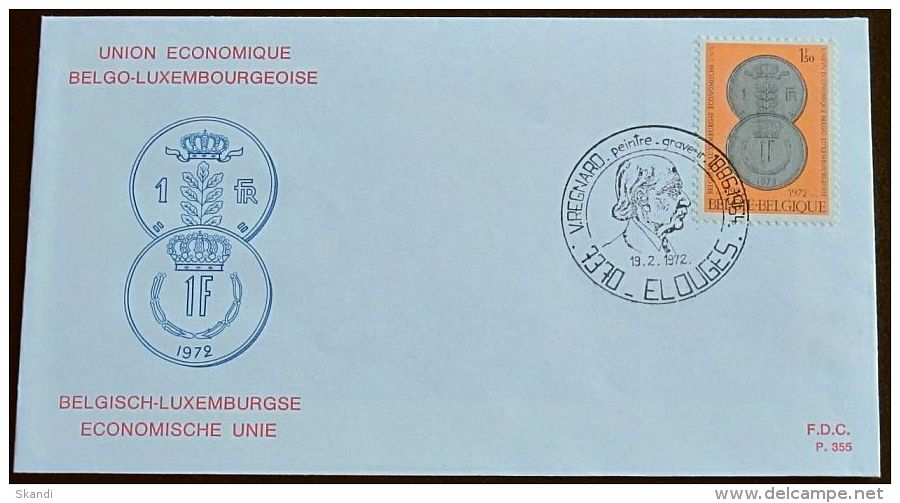 BELGIEN 1972 Mi-Nr. 1673 FDC - 1971-1980