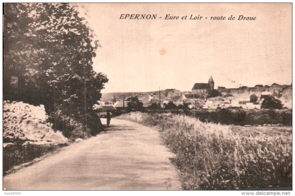 28 EPERNON ROUTE DE DROUE  CIRCULEE 1934 - Epernon