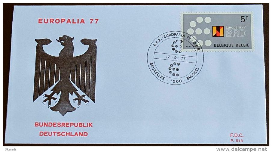 BELGIEN 1977 Mi-Nr. 1919 FDC - 1971-1980