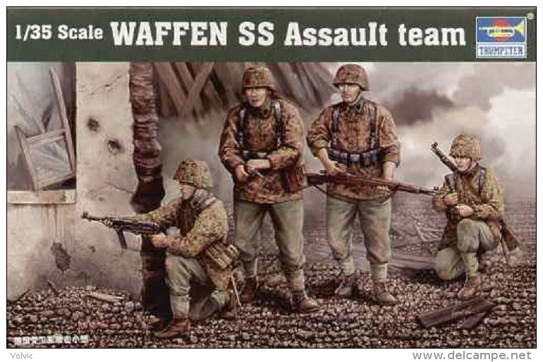 - TRUMPETER - Figurines Waffen SS Assault Team - 1/35°- Réf 405 - Beeldjes