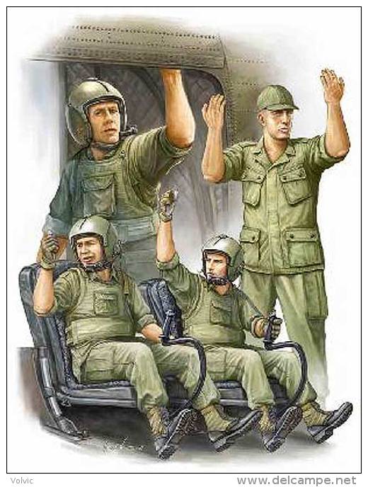 - TRUMPETER - Figurines U.S. Army CH-47A Crew In Vietnam - 1/35°- Réf 417 - Figurines