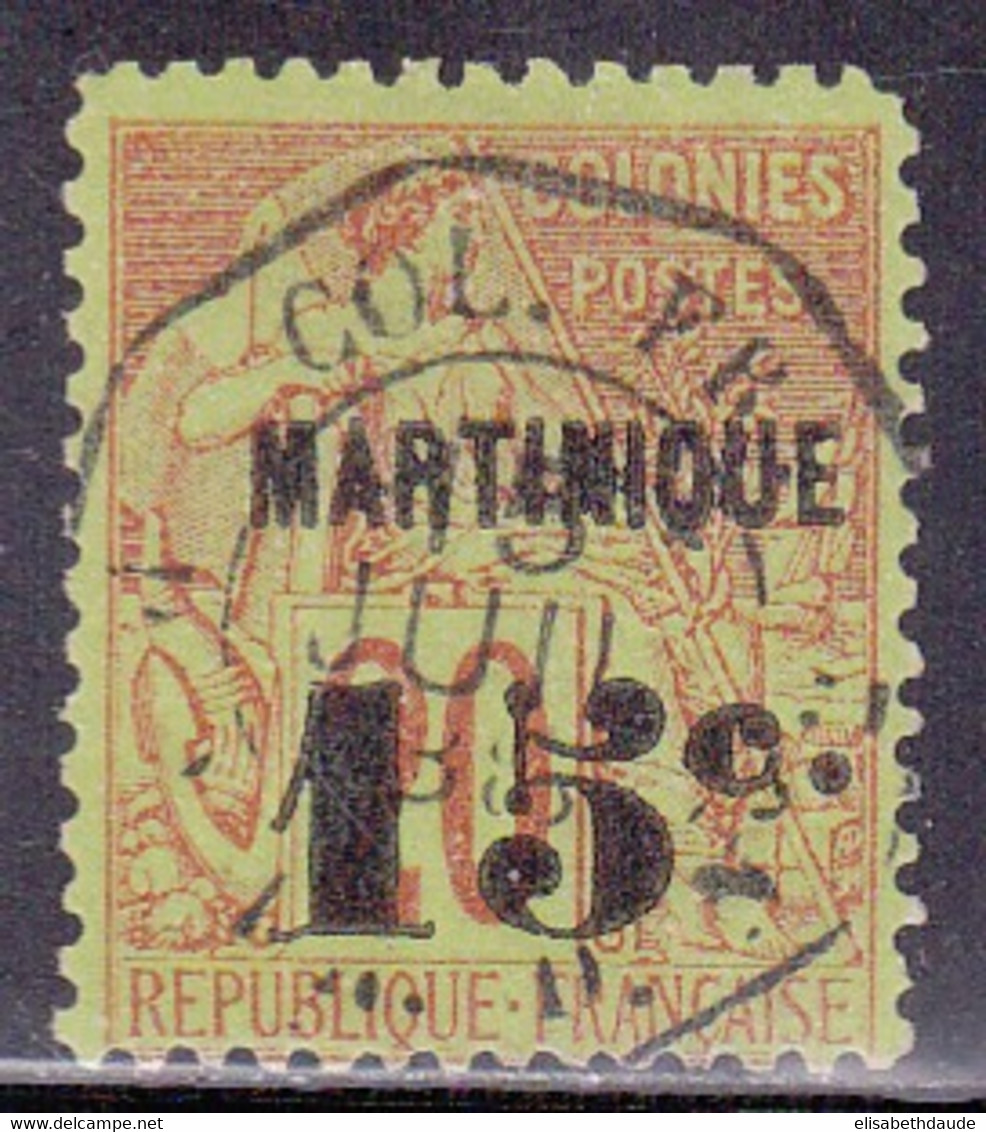 MARTINIQUE - YVERT N°16 OBLITERE - COTE 2022 = 165 EURO - BELLE OBLITERATION MARITIME - Gebraucht