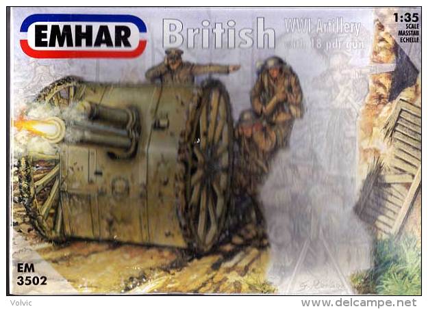 - EMHAR - Figurines British WWI Artillery Et Gun- 1/35°- Réf 3502 - Beeldjes