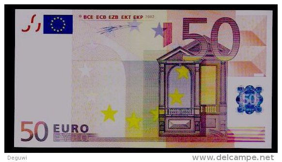 Test Note "unbek. Hersteller" 50 EURO, Testnote, Beids. Druck, RRRR, UNC, 180 X 97 Mm - Altri & Non Classificati