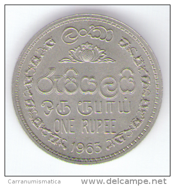 CEYLON SRI LANKA RUPEE 1963 - Sri Lanka